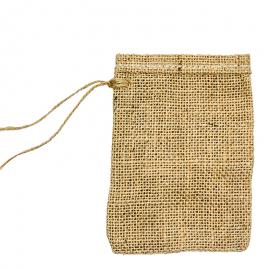 Jute zakken met sluitkoord 10 x 15 cm (per stuk)